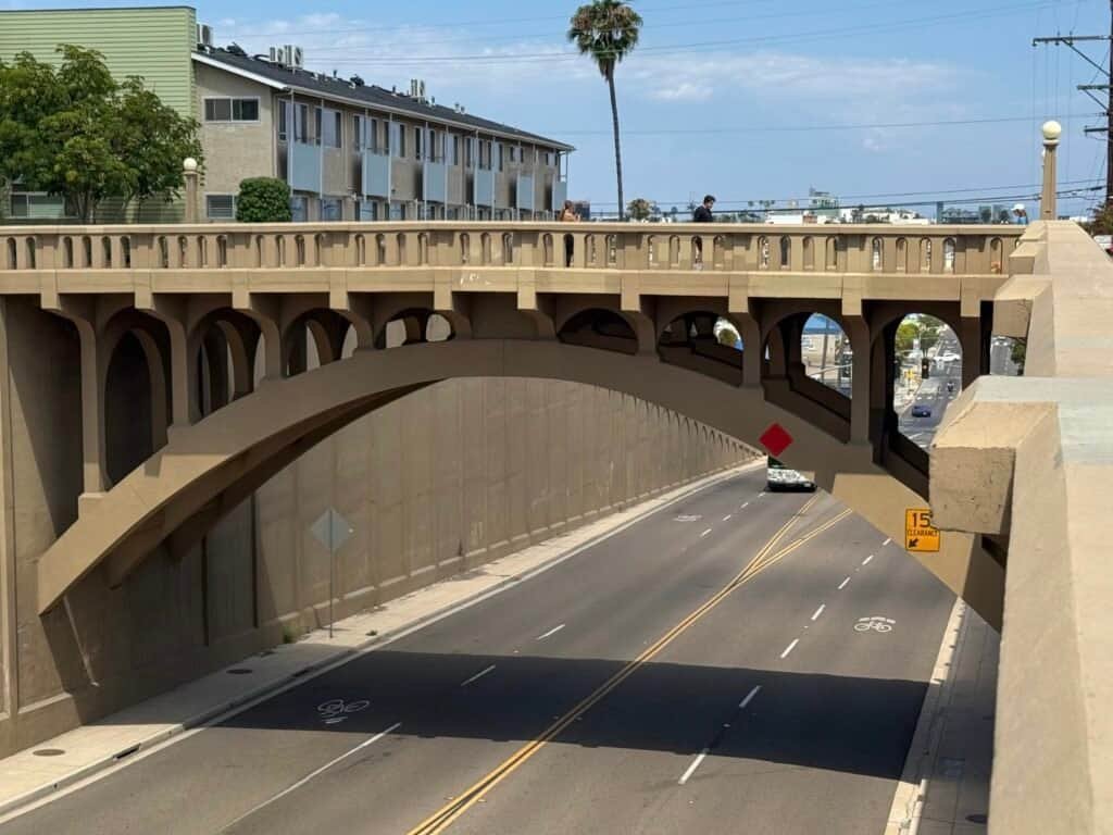 Georgia Street Bridge, a 1914 concrete arch spanning University Avenue in Hillcrest, San Diego