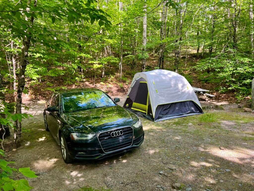 My campsite at Big Moose Camping near Baxter State Park, Maine
