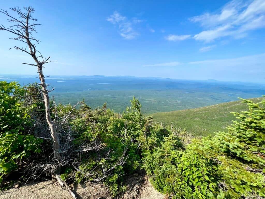 View from the Abol Trail as it enters the treeless alpine terrain on Mount Katahdin