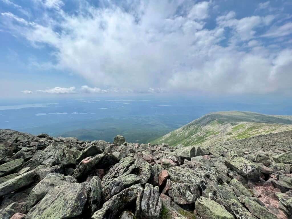 View back toward the Tableland on Mount Katahdin from the upper Abol Trail