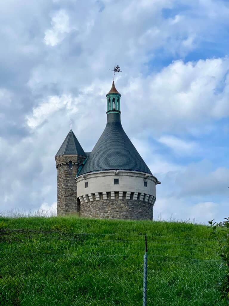 Fort Reno pumping station designed like a castle turret