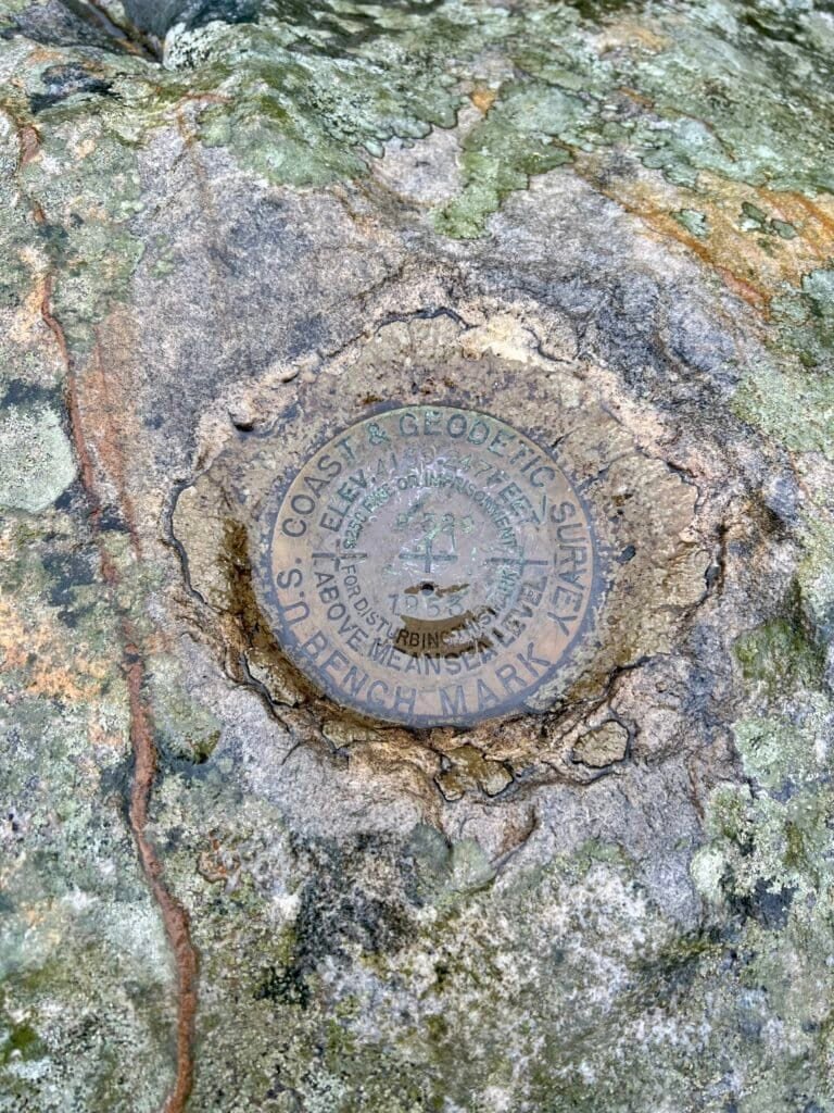 U.S. Coast & Geodetic Survey benchmark marking the Black Mountain summit