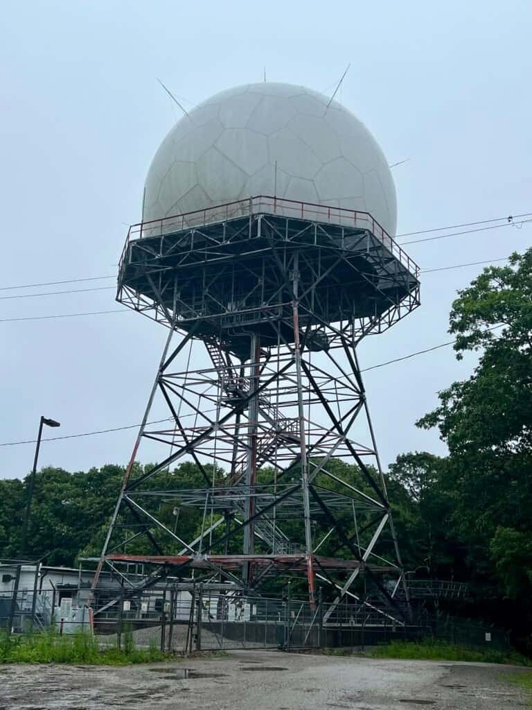 FAA radar dome at the summit of Black Mountain, Kentucky