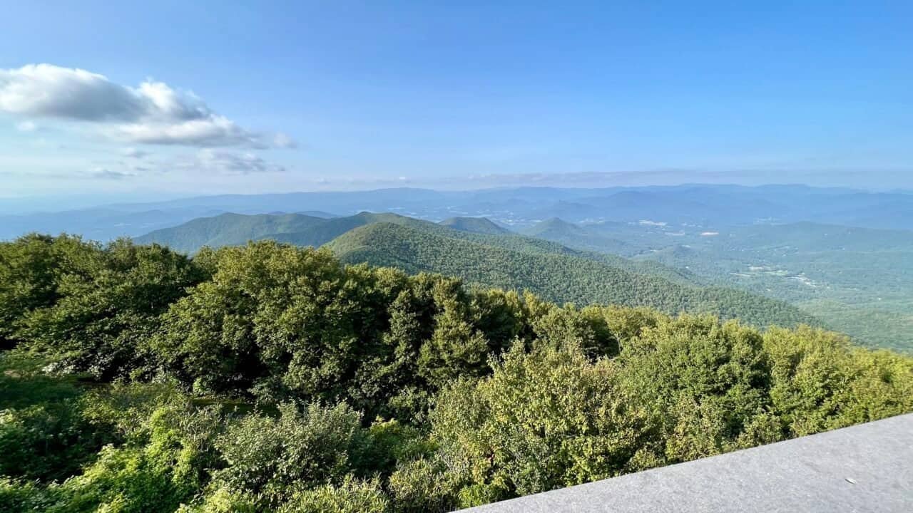 Panoramic view from the summit of Brasstown Bald, Georgia’s highest point