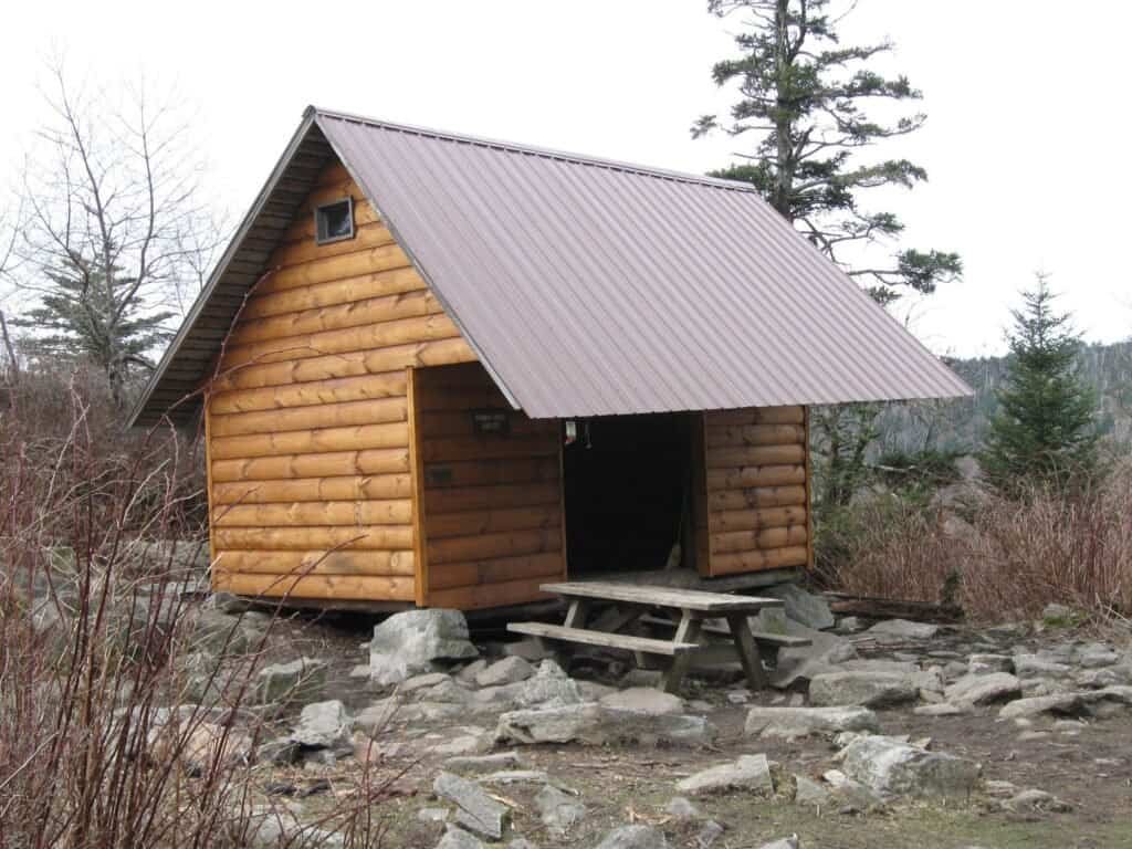 Thomas Knob Shelter along the Appalachian Trail near Mount Rogers, Virginia