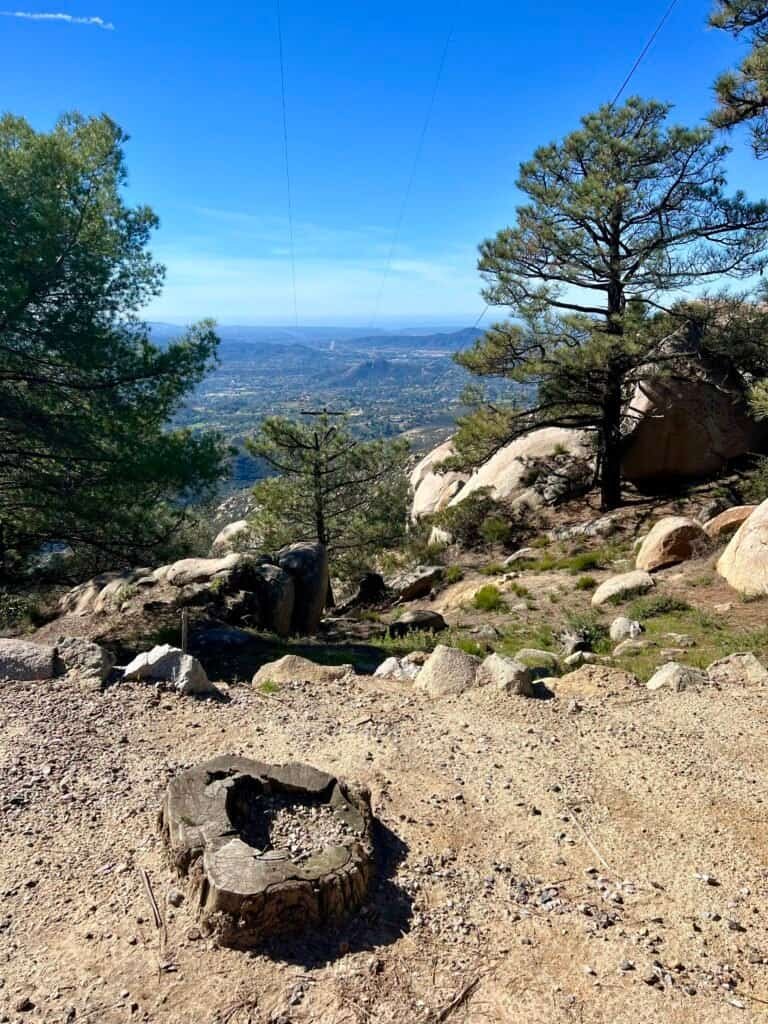 View from the summit of Mount Woodson overlooking San Diego County