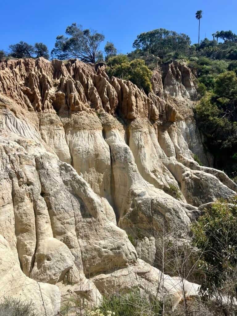 View from the top of Annie’s Canyon overlooking the San Elijo Lagoon and coastline