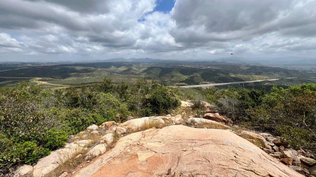 View from North Fortuna Mountain overlooking Mission Trails Regional Park and the surrounding ridgelines