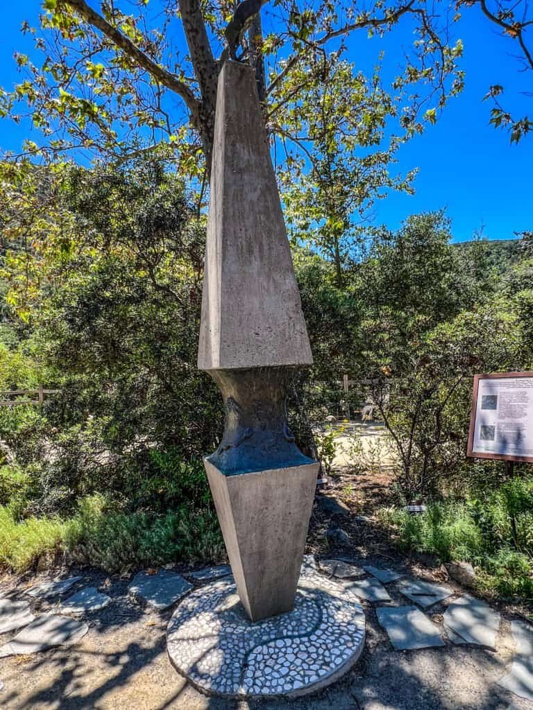 Sculpture near the Interpretive Center at Elfin Forest Recreational Reserve in Escondido, California