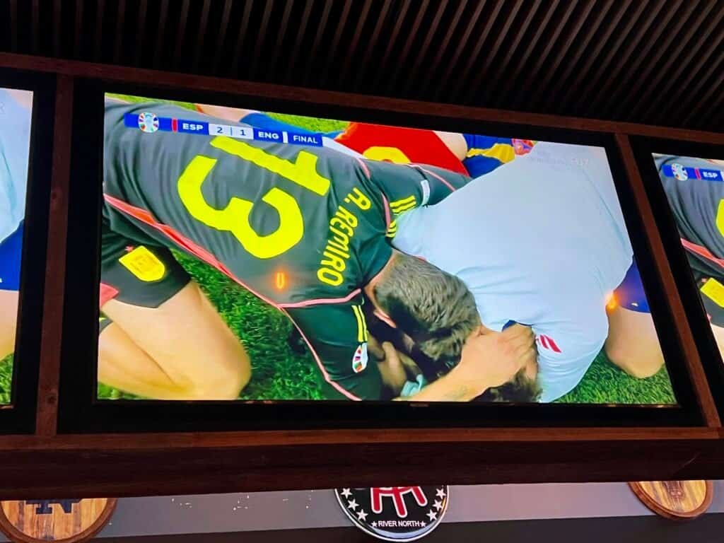 Spain players celebrate after defeating England in the Euro 2024 final