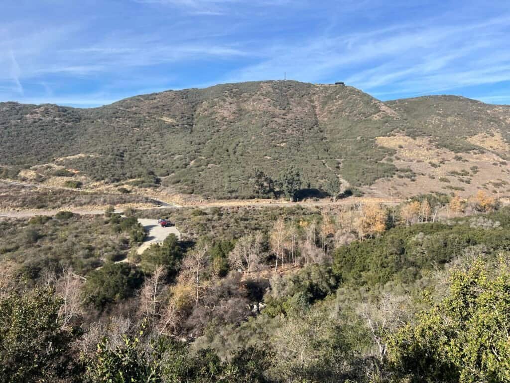 Hillside and canyon view while climbing the Way Up Trail in Elfin Forest Recreational Reserve